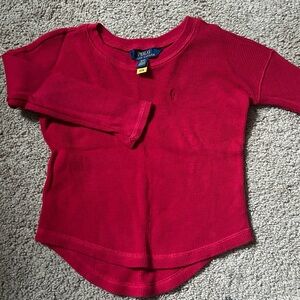 Ralph Lauren Toddler red thermal tee shirt